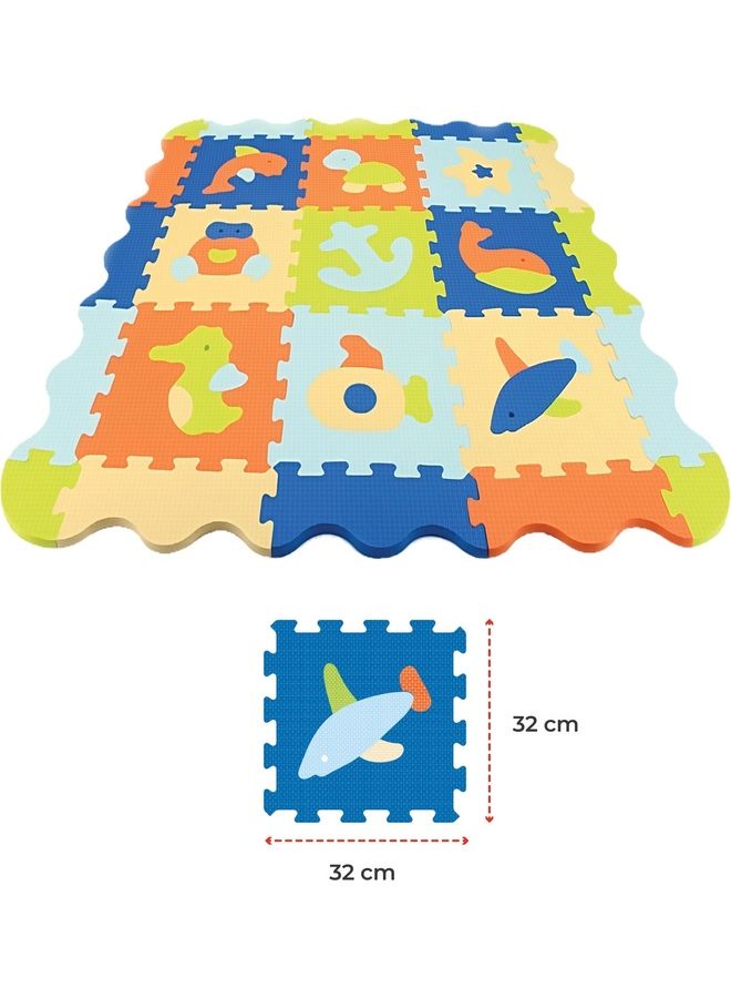 Moon Kids Puzzle Activity Floor Mat For 10 Months And Above Ocean World 9 Pcs - Image 5