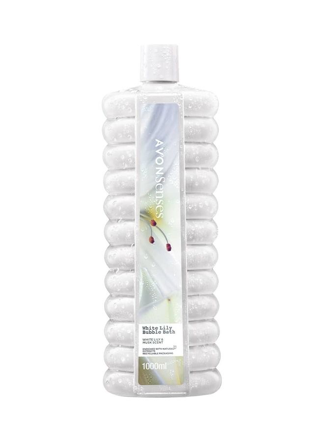 AVON Senses White Lily Bubble Bath 1000ml  - Image 1