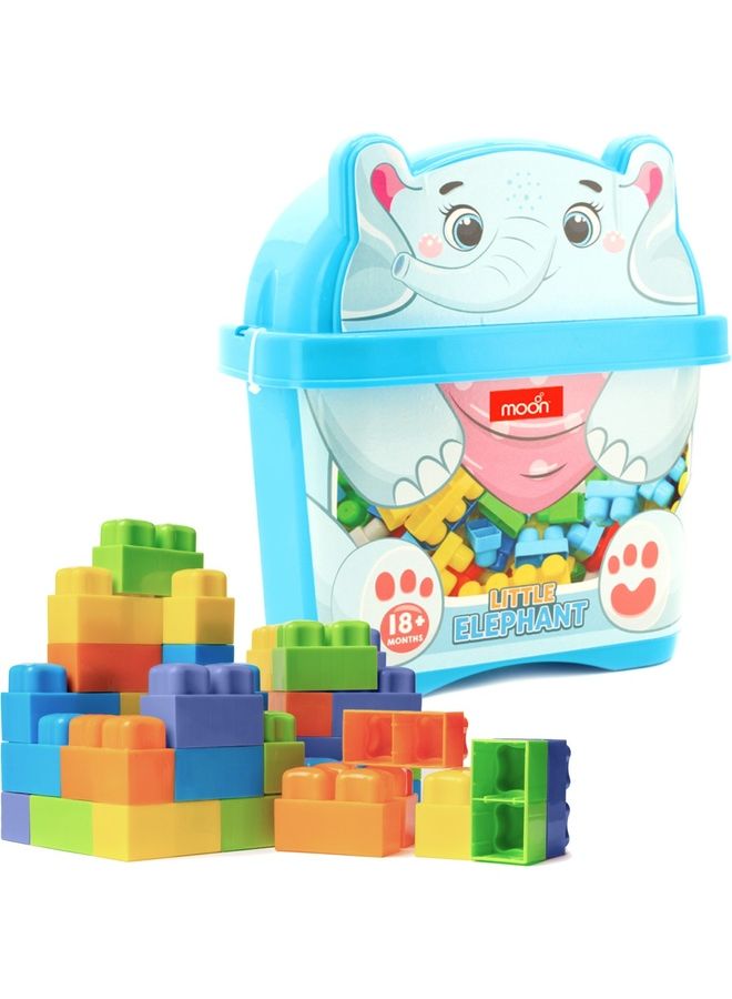 Moon Creative Block Toys For Kids Ages 18m And Above Elephant 30 Pcs - Image 1