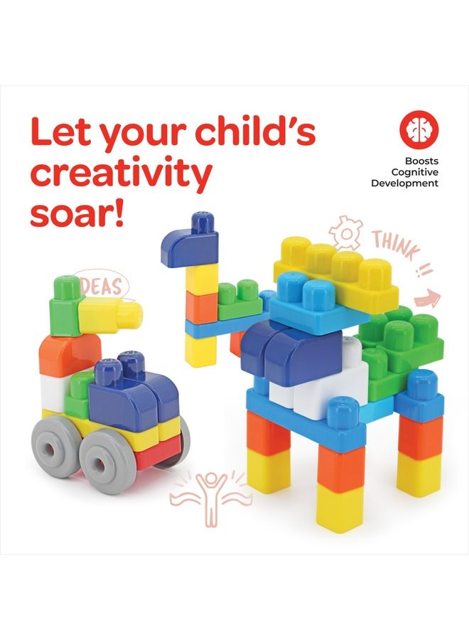 Moon Creative Block Toys For Kids Ages 18m And Above Elephant 30 Pcs - Image 4