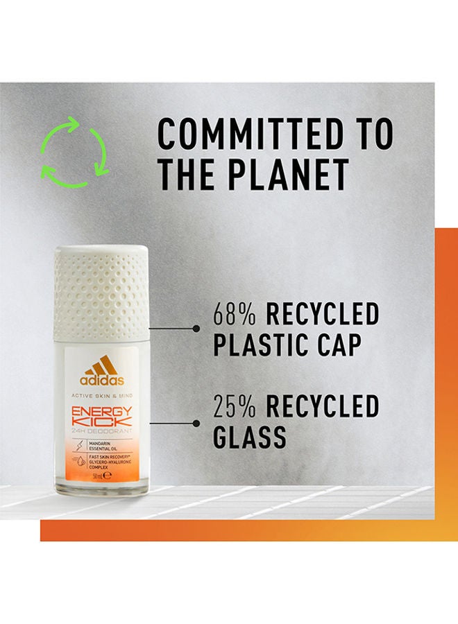 Adidas - Active Skin And Mind Energy Kick Roll On Deodorant 50ml - Image 1