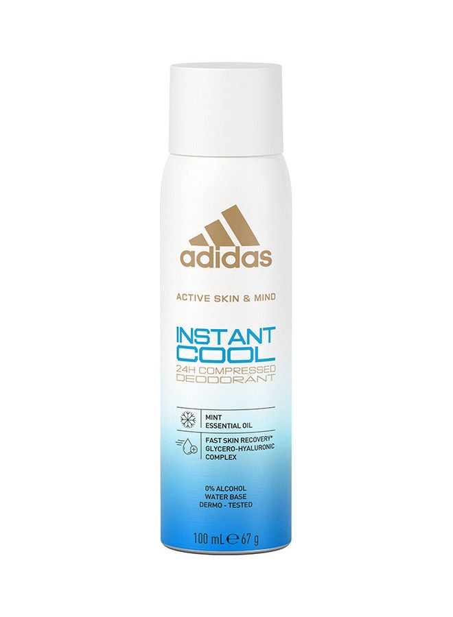 Adidas - Active Skin And Mind Instant Cool Compressed Deodorant Spray 100ml - Image 1