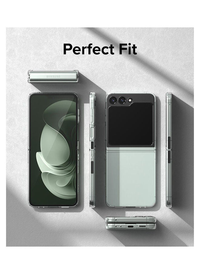 Ringke Slim Cover Compatible with Samsung Galaxy Z Flip 5 Case Premium Thin Transparent Hard PC with Non-Slip Grip Protective Phone Cover - Clear - Image 3