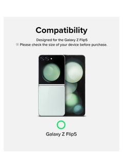 Ringke Pack of 2 | Dual Easy Film Compatible with Samsung Galaxy Z Flip 5 Screen Protector Premium Full Cover Film Easy Application Case Friendly Clear  - Image 2