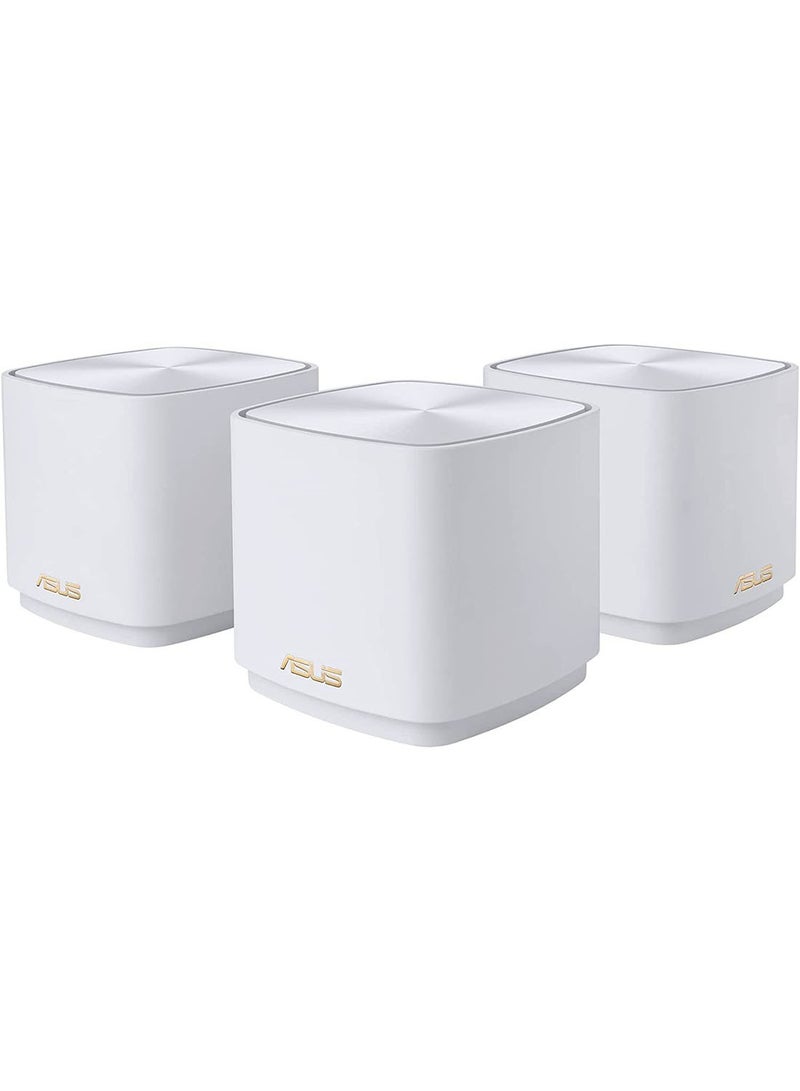 ASUS ZenWiFi XD4 Plus AX1800 Dual Band / Mesh WiFi 6 System, 2 Ethernet LAN Ports, Up to 4800 sqft. 5+ Rooms Coverage, AiMesh Supported, Parental Controls, 3 Pack, 90IG07M0-MO3C40 White  - Image 1