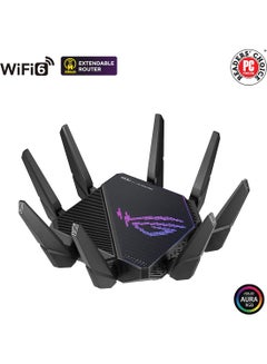 ASUS ROG Rapture GT-AX11000 Pro Tri-Band WiFi 6 Gaming Router, 2.5G Port, 10G Port, Quad-core 2.0 GHz CPU, UNII4, 3-Level Game Acceleration, Internet Security, AiMesh Support | 901G0720-MU2A00 Black  - Image 2