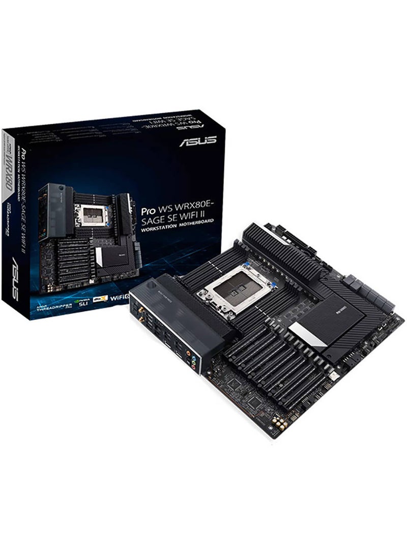 ASUS PRO WS WRX80E-SAGE SE WIFI II /AMD SWRX8,WRX80,PCIE 4.0,WS MB Black  - Image 1