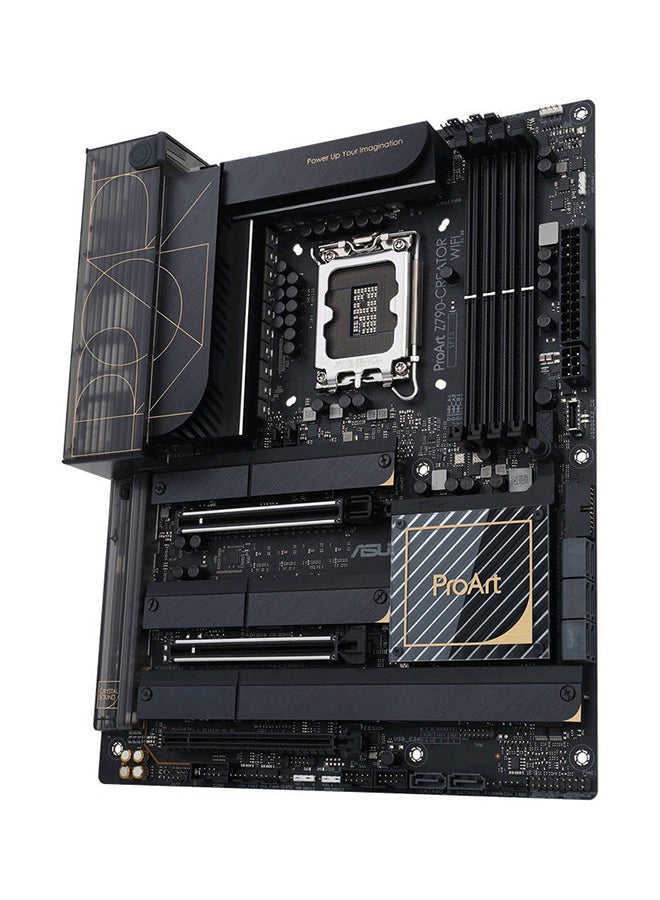 أسوس اللوحة الأم ProArt Z790-CREATOR WIFI LGA1700 ATX، مجموعة شرائح Intel Z790، 4 x DDR5 DIMM، ذاكرة بحد أقصى 192 جيجا بايت، WiFi 6E 6 جيجا هرتز، 10 جيجا بايت إيثرنت، 1 x PCIe 4.0 x16، 1 x HDMI، 2 DP، 6x USB 3.2 | 90MB1DV0-M0EAY0  - Image 3