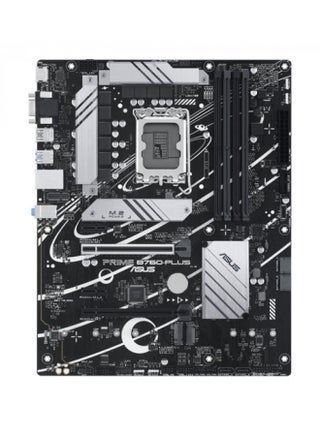 Prime B760-PLUS ATX Motherboard, Intel LGA 1700 Socket, Intel B760 Chipset, PCIe 5.0, Triple PCIe 4.0 M.2 Slots, DDR5 7200+ Support (Max 192GB), Realtek 2.5Gb Ethernet, USB 3.2 Gen 2x2 Type-C, Thunderbolt USB4 Header, DisplayPort, HDMI™, VGA, Aura Sync RGB Lighting, Intel Turbo Boost Technology, Q-Design, AI Suite 3 | 90MB1EF0-M0EAY0 Black - v1690522879/N53423367A_1