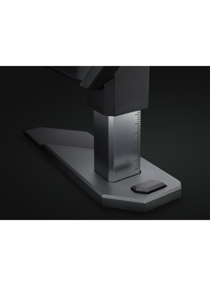 ASUS - ROG Herculx Graphics Card Anti-Sag Holder Bracket (Solid Zinc Alloy Construction, Easy Toolless Installation, Included Spirit Level, Adjustable Height, Wide Compatibility, Aura Sync RGB) Black - Image 1