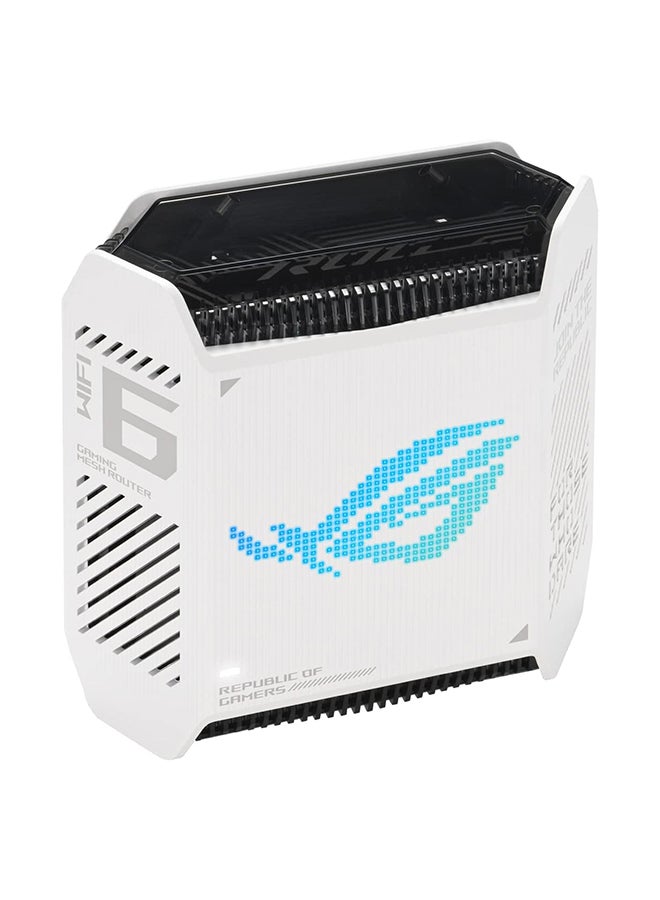 ASUS ROG Rapture GT6 (1PK) Tri-Band WiFi 6 Gaming Mesh WiFi System, Covers up to 5,800 sq ft, 2.5 Gbps Port, Triple-Level Game Acceleration, UNII 4, Free Lifetime Internet Security White  - Image 1