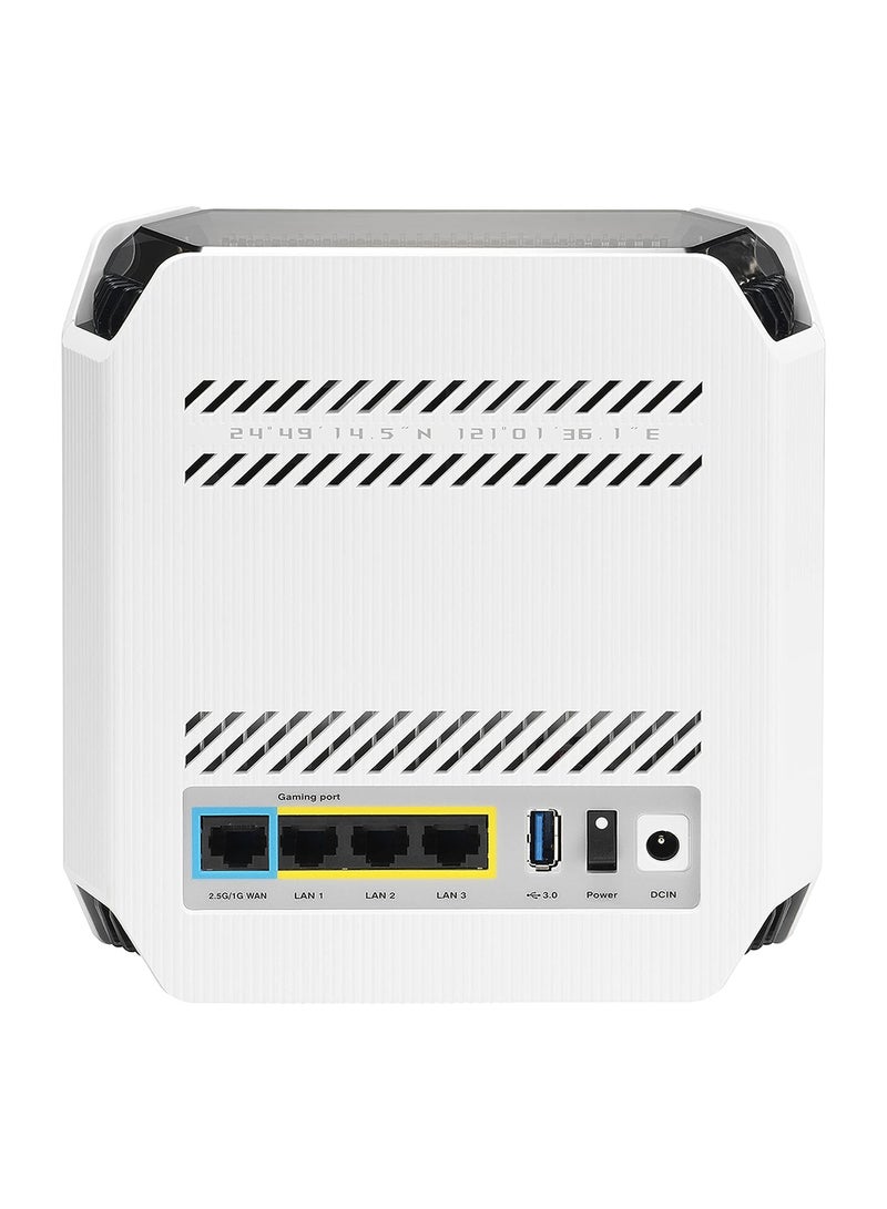 ASUS ROG Rapture GT6 (1PK) Tri-Band WiFi 6 Gaming Mesh WiFi System, Covers up to 5,800 sq ft, 2.5 Gbps Port, Triple-Level Game Acceleration, UNII 4, Free Lifetime Internet Security White  - Image 4