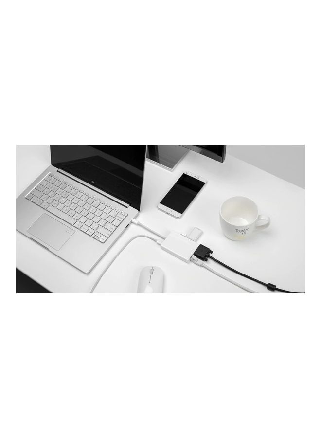 Xiaomi Mi Usb C To Vga And Gigabit Ethernet White  - Image 5