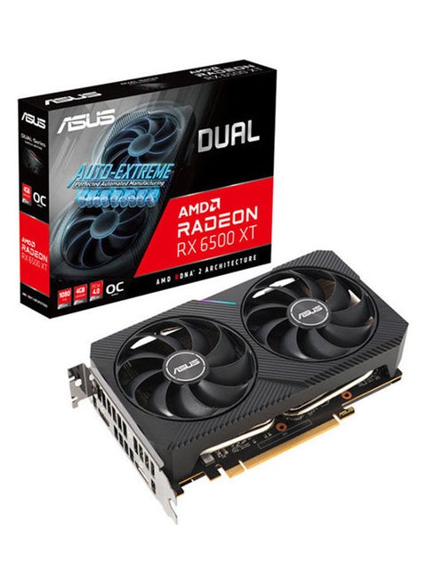 Dual Radeon Rx 6500 Xt Oc 4Gb Gddr6 Graphics Card Black
