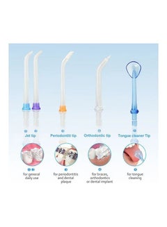 5-Mode IPX 7 Waterproof Cordless Dental Water Flosser Teeth Cleaning Set White - v1690527875/N53423975A_7