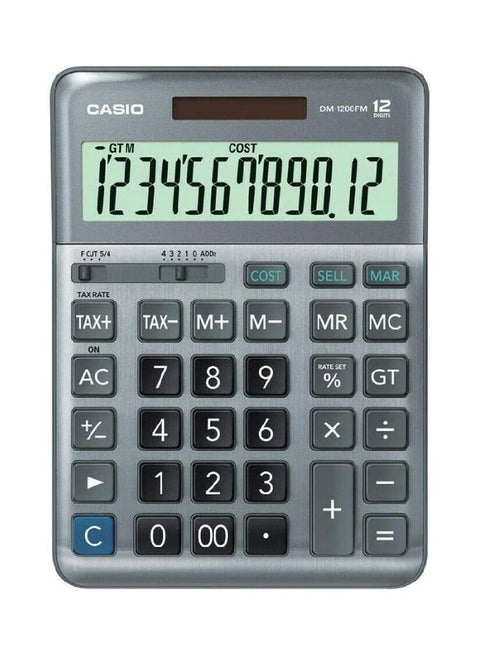 12-Digit Desktop Calculator Black/Grey