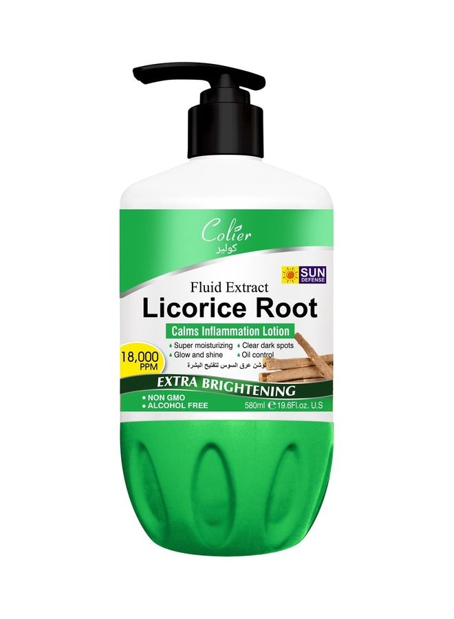 COLIER Licorice Root Calms Inflammation Lotion Extra Brightening 580ml
