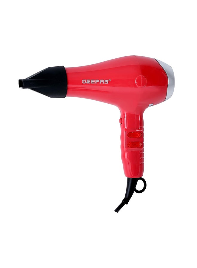 GEEPAS - 3 Heat Setting Function1500W Hair Dryer GH8078 Geepas Red - Image 1