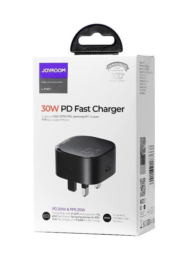 30W Cube USB C Fast Charger, supports PD 3.0, QC 3.0. USB Wall Charger Travel Adapter with PD 30W Fast Charging Power Supply, compatible with iP 12/13 full series PD 30W fast charging, Samsung devices PPS 25W, iPads fast charging. Black