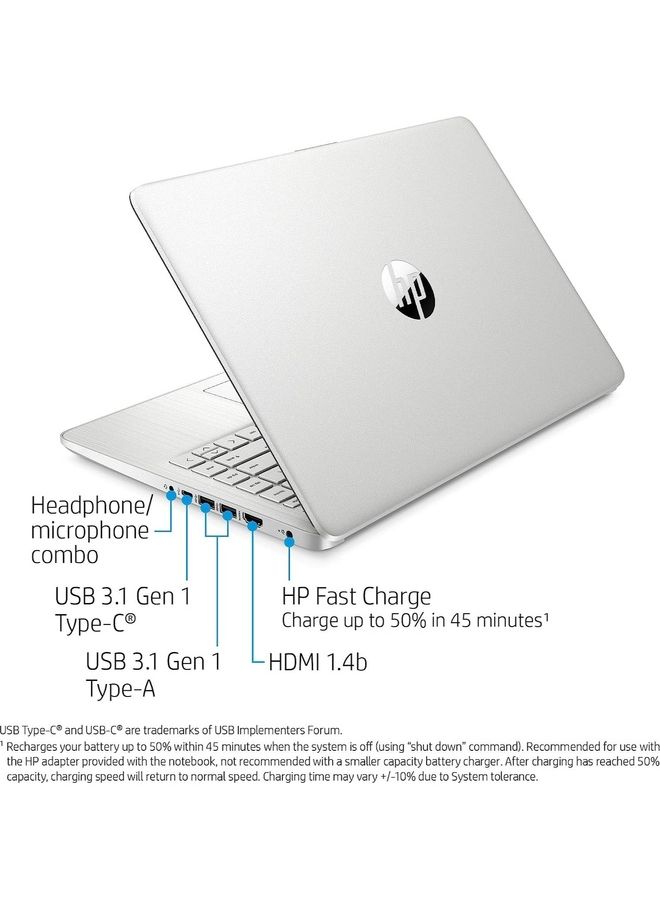 HP - 2023 Newest Light Weight 14 (Upgraded Version) Laptop With 14-Inch HD Display, Celeron Processor/4GB DDR4 RAM/256GB SSD Nvme/Intel HD GraphicsWindows 11 With Free HP Bag International International English SIlver - Image 1