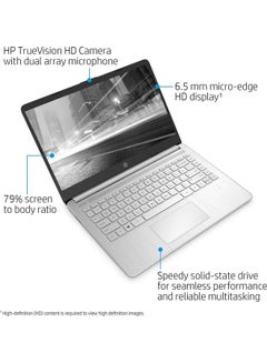 HP 2023 Newest Light Weight 14 (Upgraded Version) Laptop With 14-Inch HD Display, Celeron Processor/4GB DDR4 RAM/256GB SSD Nvme/Intel HD GraphicsWindows 11 With Free HP Bag International International English SIlver  - Image 3