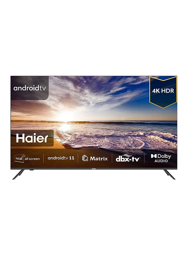 هاير - تلفزيون LED ذكي بتقنية الذكاء الاصطناعي بالكامل مقاس 55 بوصة بدقة فائقة الوضوح بتقنية HDR وجودة 4K ونظام تشغيل أندرويد 11.0 وبصوت بتقنية دولبي، يدعم (VRR/ALLM) بمنفذ HDMI 2.1 H55K5UG أسود - Image 1