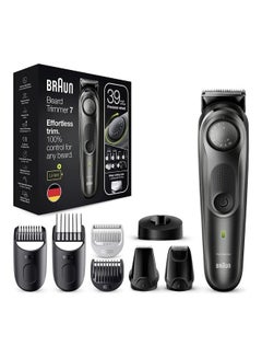 BRAUN Beard Trimmer, 39-length setting precision wheel, BT7350 Black  - Image 1
