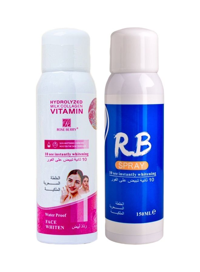 روز بيري قطعتان من رذاذ كولاجين الحليب المتحلل وفيتامين وترطيب البشرة خلال 10 ثوانٍ على الفور أبيض 300ملليلتر - Image 1