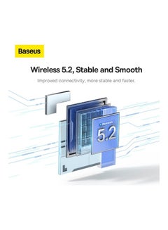 بيسوس U2 Pro سماعة رأس بشريط حول الرقبة بلوتوث 5.2 Hybrid 42db Anc سماعة رأس لاسلكية داخل الأذن إلغاء الضوضاء سماعات الألعاب الرياضية  - Image 4