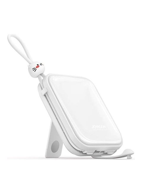 10000.0 mAh 10000mAh Ladies 22.5W Fast Charging Power Bank With Type-C And Lightning Output Cable/Phone Holder White