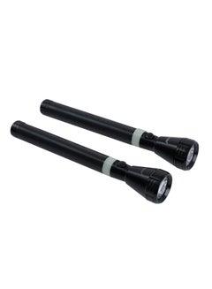 SONASHI 2 Pcs Rechargeable LED Torch  CorrosionWaterShock Resistant  Rechargeable Battery with Continuous Working of 4 Hours  Unbreakable Glass with Machined Aircraft Aluminum Body 19cm SLT-1011 Black 19cm  - Image 2