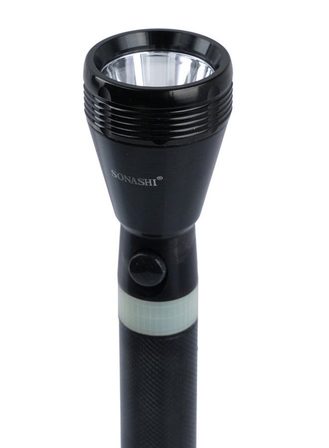 Combo Rechargeable LED Torch Pack of 4  Hyper Bright Light with 1KM Long Range  4 Hours Continuous Working  Portable Torch with Hyper Bright LED Light  Unbreakable and Durable SLT-2511 Black 26cm