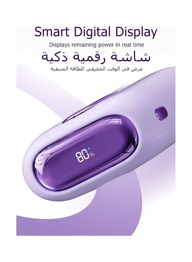 JOYROOM 10000.0 mAh 10000mAh 12W Self Contained Cable Portable Mini Power Bank With Type-C And Lightning Output Cable Purple - Image 2