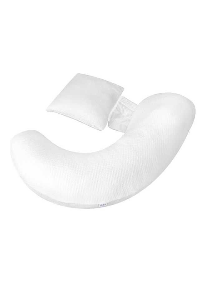 Organic Multi-Position Pregnancy Pillow White - Image 1