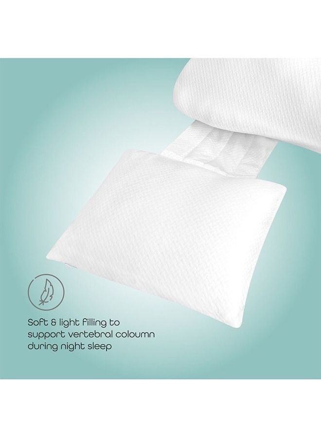 Organic Multi-Position Pregnancy Pillow White - Image 3