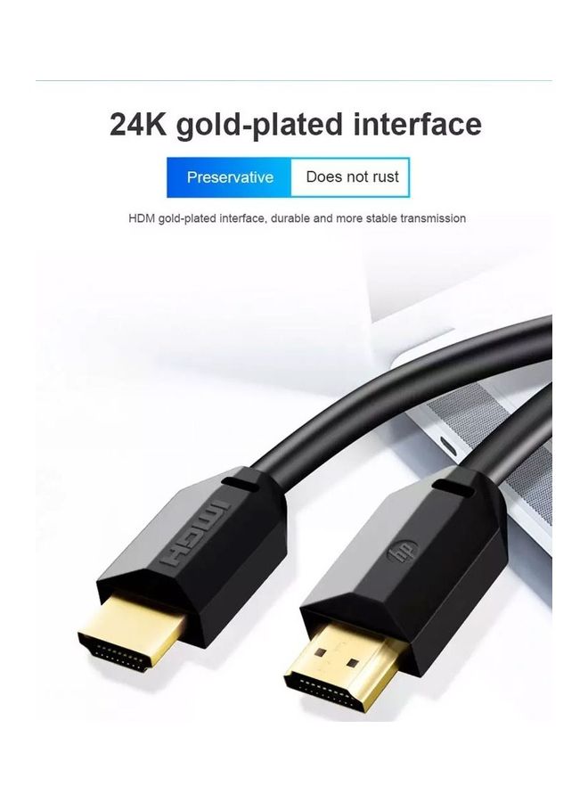 HP DHC-HD01  High Speed HDMI Cable Supports 4K(1 Meter) Black  - Image 3