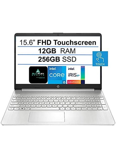 Laptop With 15.6-Inch FHD IPS Touchscreen Display, Core i5-1135G7 Processor/12GB RAM/256GB SSD/Intel Iris XE Graphics/Windows 10 Home+ AllyFlex MP English/Arabic ‎Natural silver