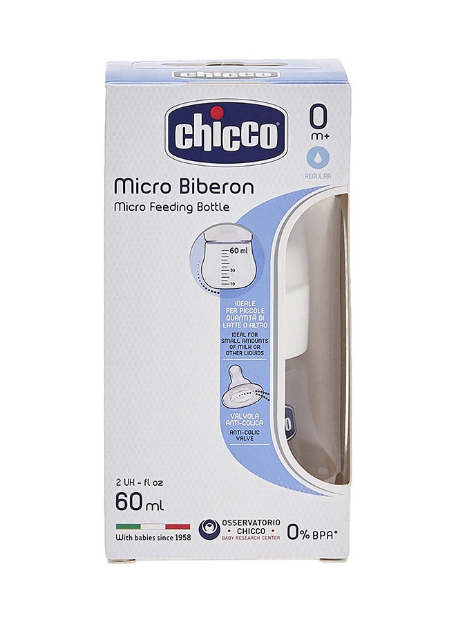 Chicco Micro Feeding Bottle 60Ml - Clear  - Image 3