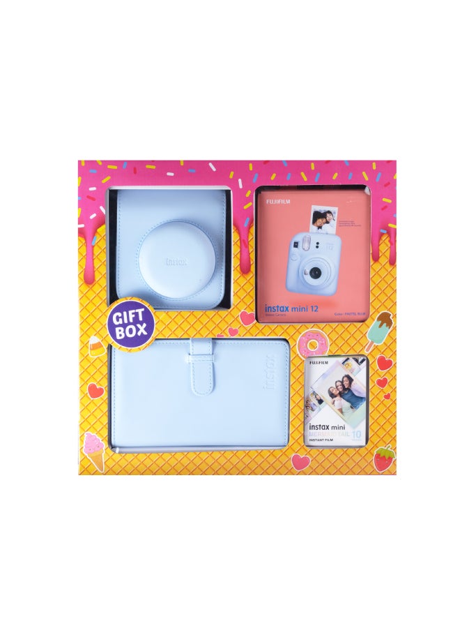 FUJIFILM - Instax Mini 12 Instant Film Camera With Gift Box - Blue - Image 1