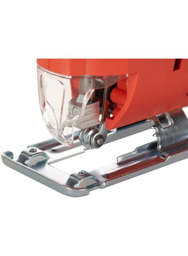 BLACK+DECKER - Compact Jigsaw, 400W, Variable Speed, Ergonomic Design, Lock-On Switch, Dust Extraction, 0-45° Bevel Cuts for Precise, Versatile Cutting, High Precision Cutting Orange/Black 27x21x7.5cm - Image 1