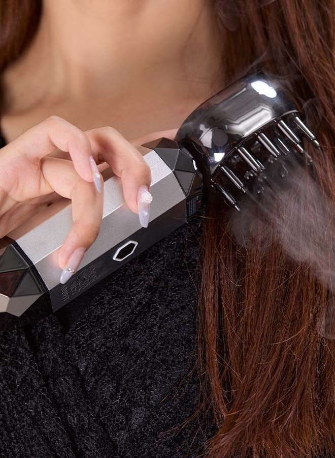 ADDFiT Electric Hair Comb Set Bukhoor Incense Burner Comb And Incense Silver 6x2cm - Image 5