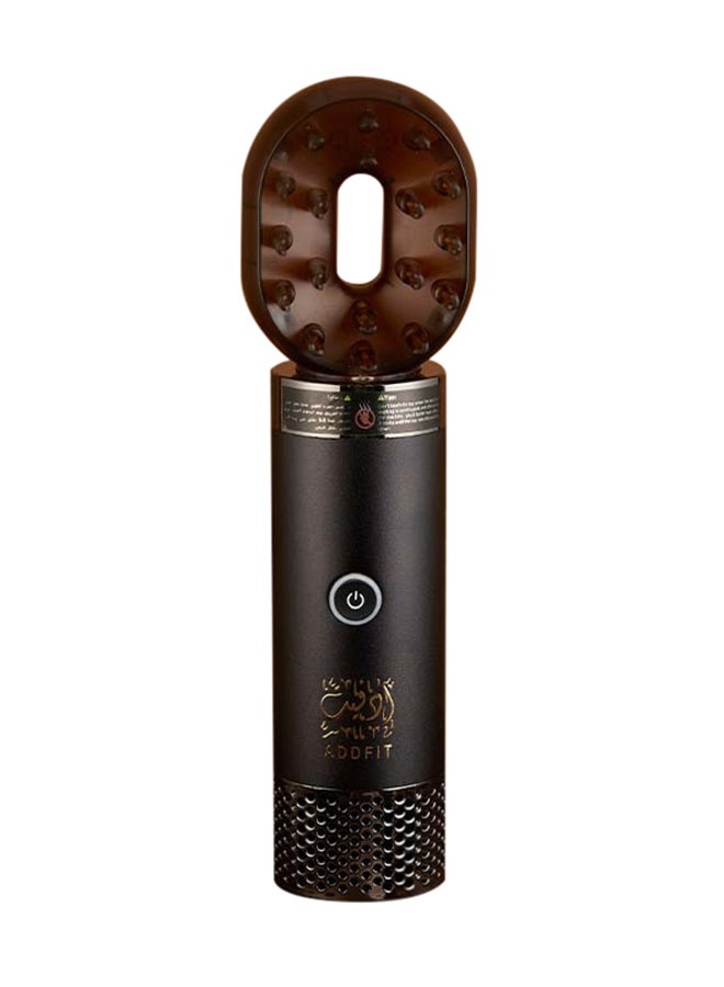 ADDFiT Electric Hair Comb Set Bukhoor Incense Burner Comb And Incense Black 6x2cm - Image 1