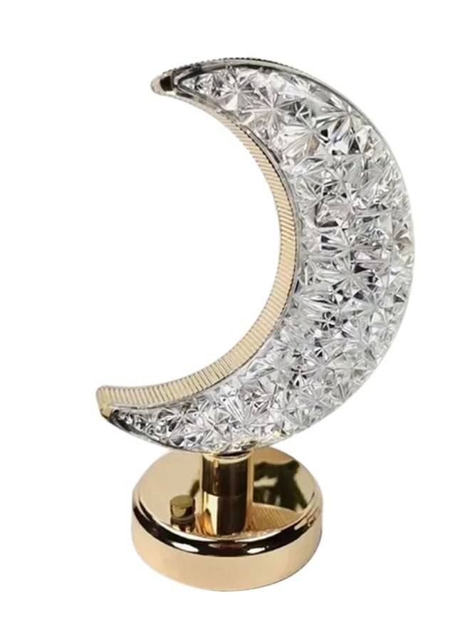 ADDFiT Crystal Table Lighting In The Shape Of Ramadan Crescent Silver - Image 1