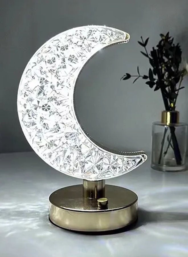 ADDFiT Crystal Table Lighting In The Shape Of Ramadan Crescent Silver - Image 2
