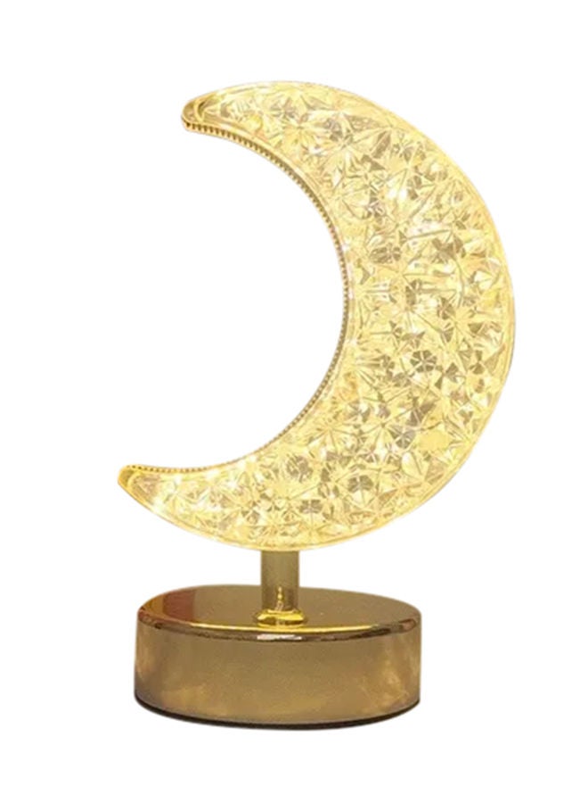 ADDFiT Crystal Table Lighting In The Shape Of Ramadan Crescent Gold - Image 1