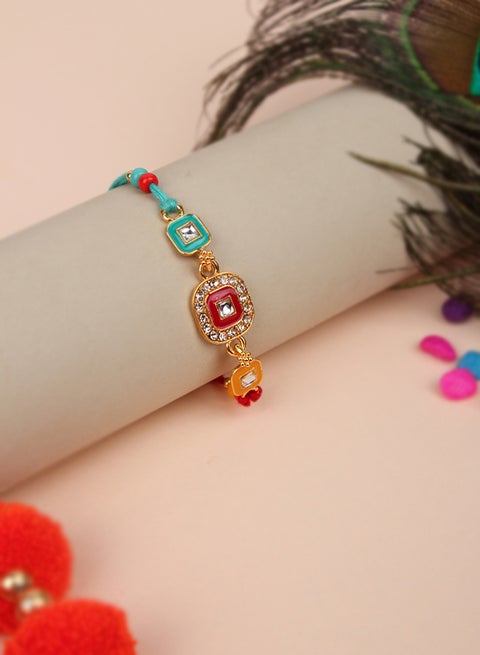 Designer Handcrafted Rakhi Multicolour