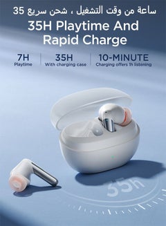 JOYROOM JR-BB1 4 Mic In-Ear True Wireless Bluetooth 5.3 Earphones Low Latency Fast Charging IP54 Waterproof Earbuds With Charging Case White  - Image 3