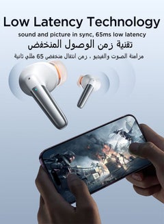 JR-BB1 4 Mic In-Ear True Wireless Bluetooth 5.3 Earphones Low Latency Fast Charging IP54 Waterproof Earbuds With Charging Case White - v1690872067/N53418238A_4