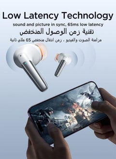 JOYROOM JR-BB1 4 Mic In-Ear True Wireless Bluetooth 5.3 Earphones Low Latency Fast Charging IP54 Waterproof Earbuds With Charging Case White  - Image 4
