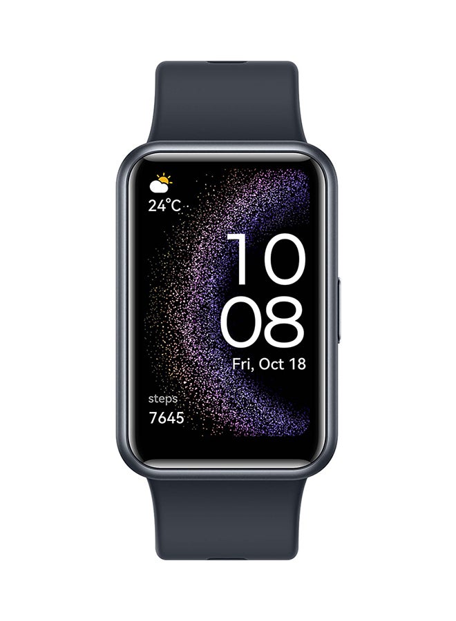 HUAWEI - WATCH FIT Special Edition Smart Watch, 1.64-inch HD AMOLED Display, Built-in GPS, Scientific Sleep Tracking, Quick Replies for Third-Party Apps, Compatible with Android & iOS Devices, Starry Black - Image 1